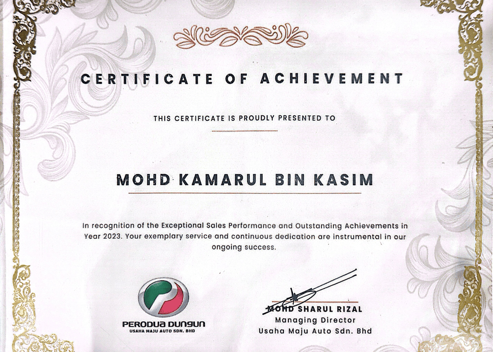 Certificate of Achievement